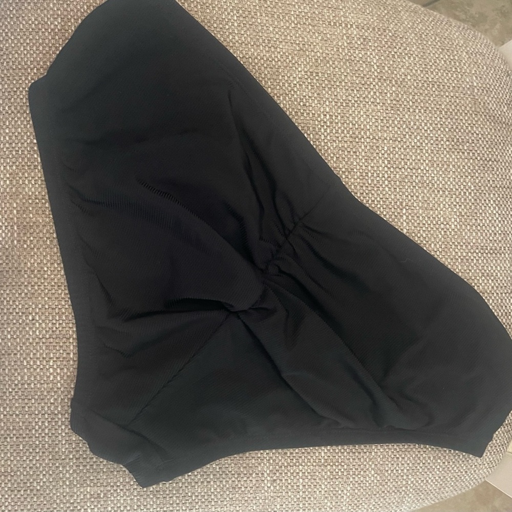 BOGO 🌸🌼 RIO Beach Argentina ruched ribbed bikini black bottom - Picture 3 of 7